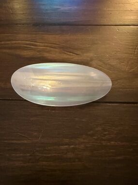 Iridescent White Oval Hair Barrette New